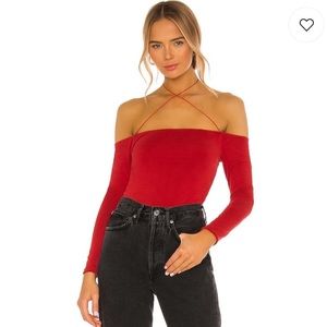 Revolve Real Love Bodysuit in Ruby